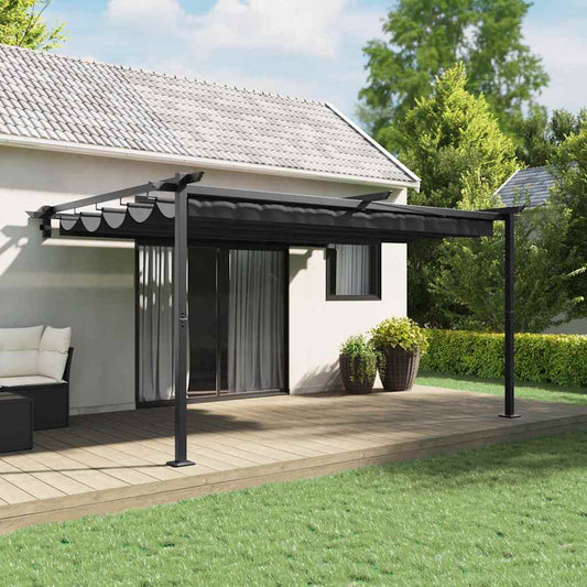 Wandmontierter Pavillon Anthrazit Stahl
