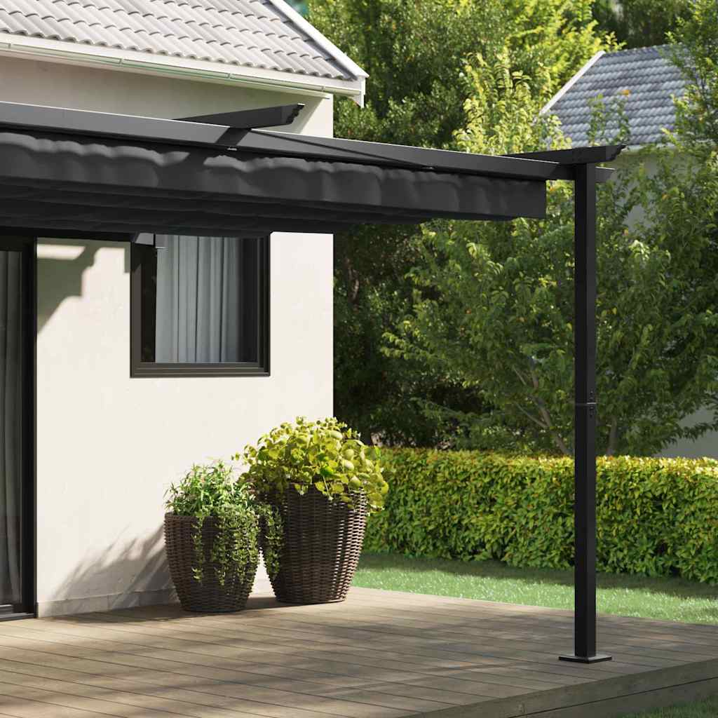 Wandmontierter Pavillon Anthrazit Stahl