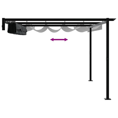 Wandmontierter Pavillon Anthrazit Stahl
