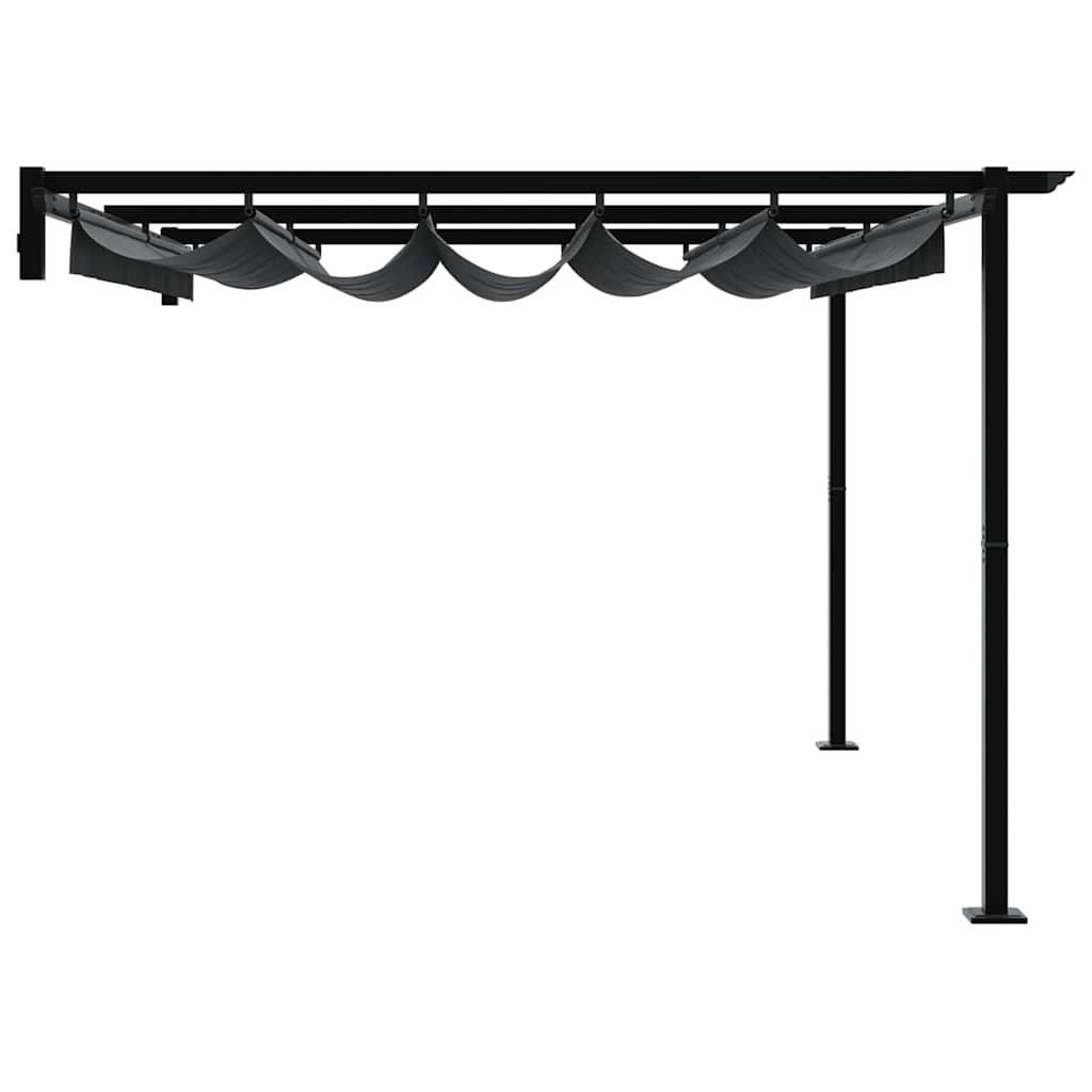 Wandmontierter Pavillon Anthrazit Stahl