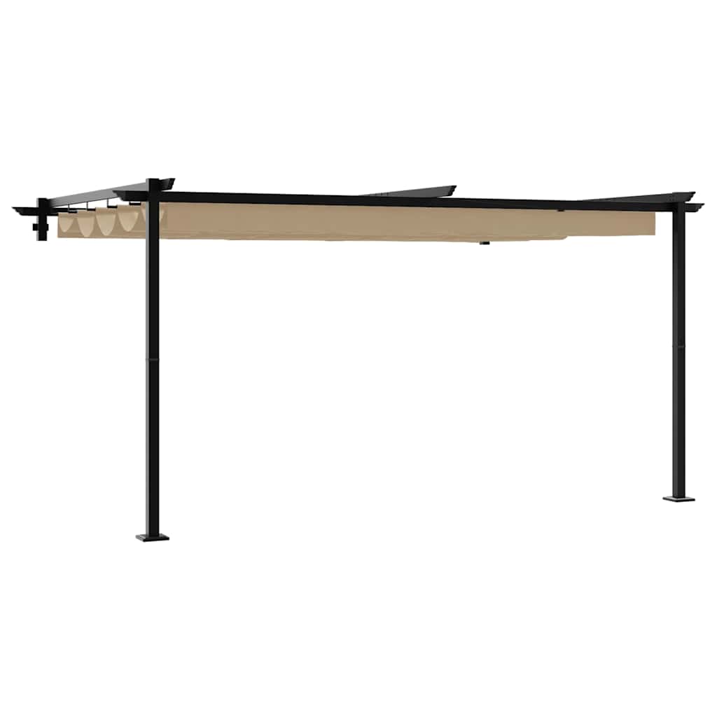 Wandmontierter Pavillon Taupe Stahl