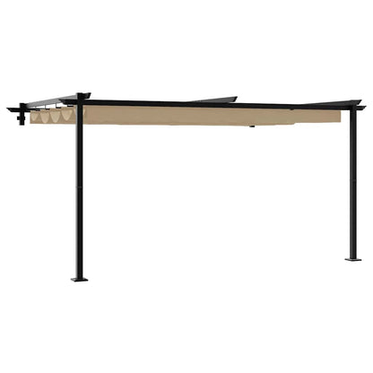 Wandmontierter Pavillon Taupe Stahl
