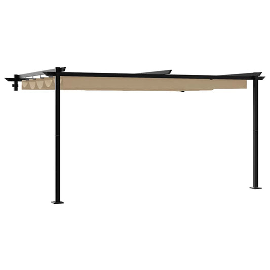 Wandmontierter Pavillon Taupe Stahl
