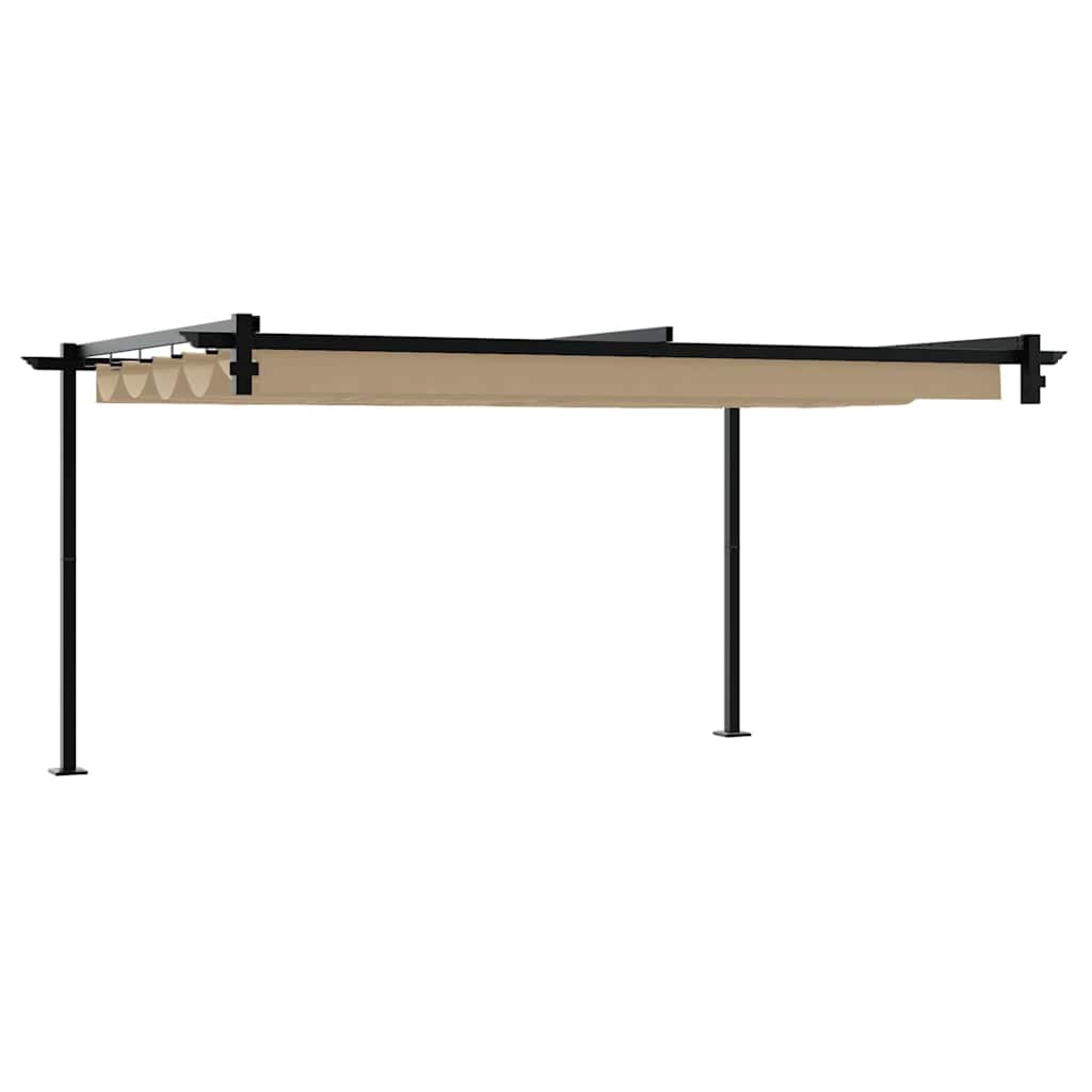 Wandmontierter Pavillon Taupe Stahl