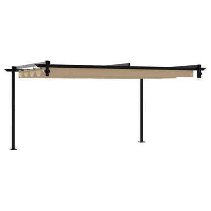 Wandmontierter Pavillon Taupe Stahl
