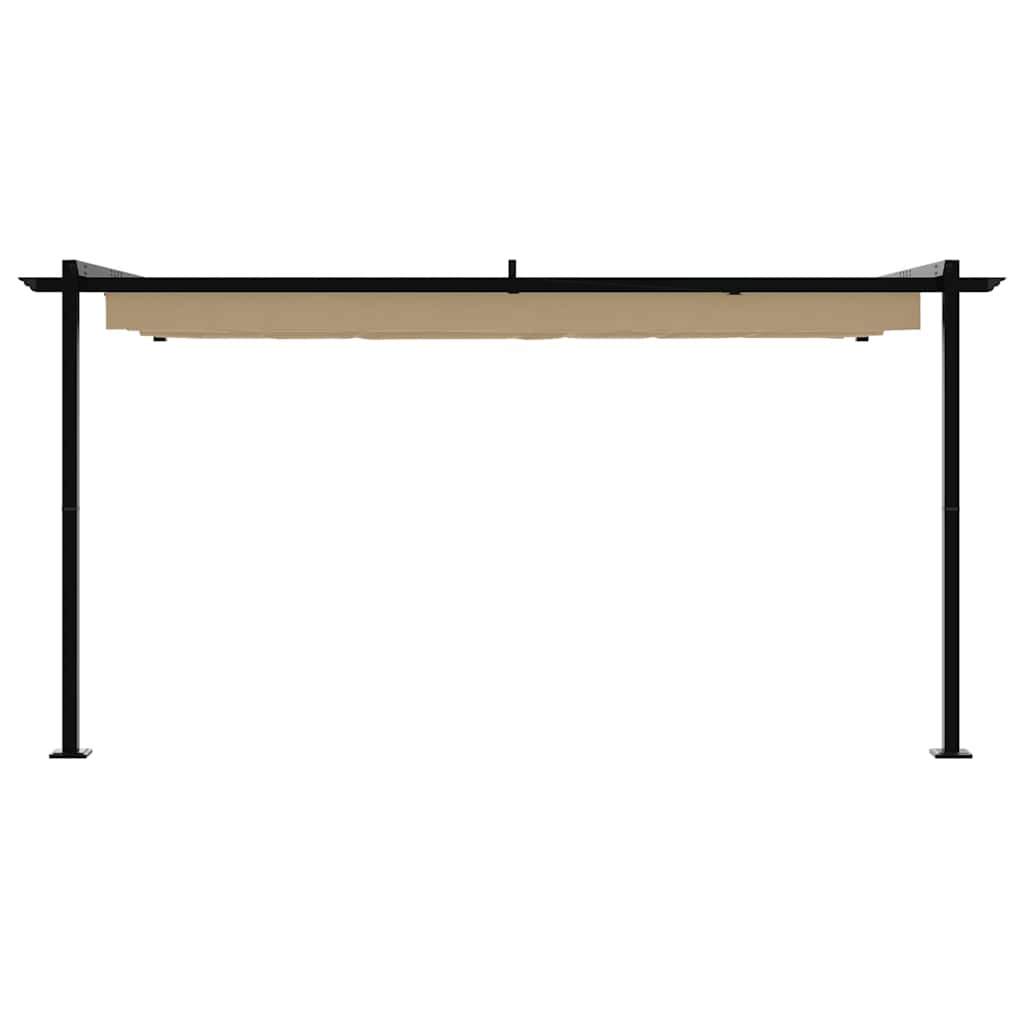 Wandmontierter Pavillon Taupe Stahl