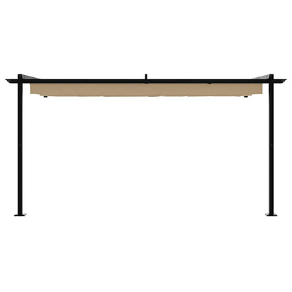 Wandmontierter Pavillon Taupe Stahl