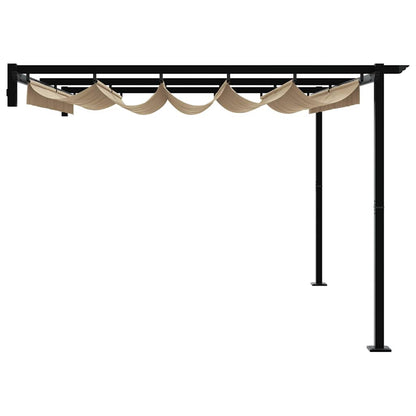 Wandmontierter Pavillon Taupe Stahl