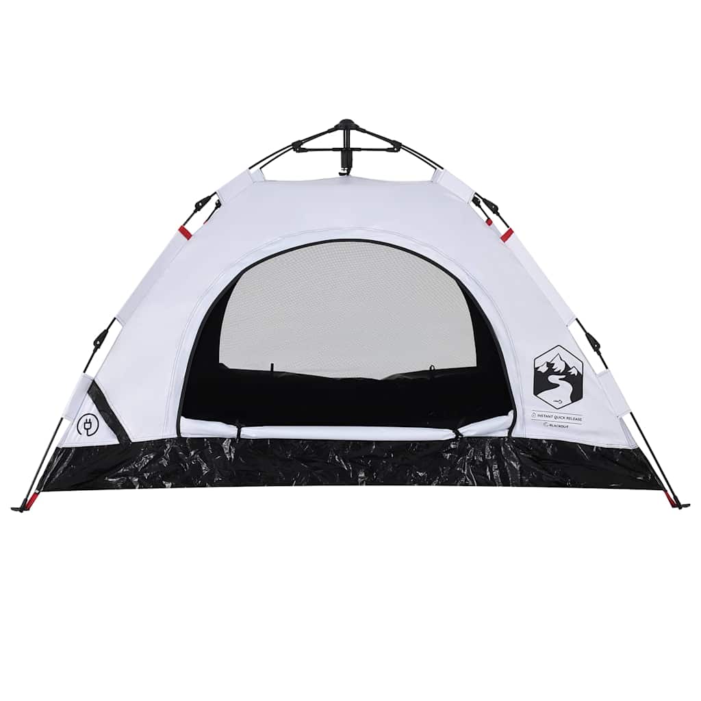 Campingzelt 2 Personen Weiß Verdunkelungsstoff Quick Release