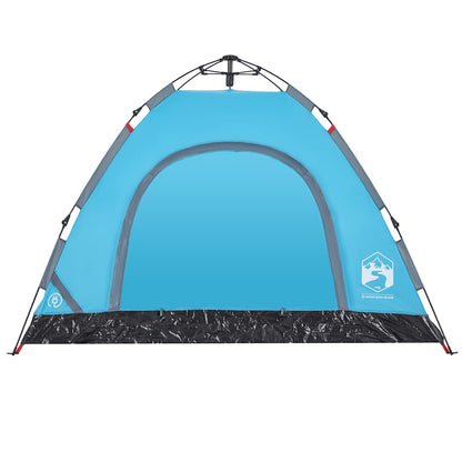 Campingzelt 3 Personen Blau Quick Release