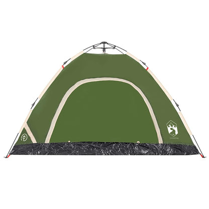 Campingzelt 4 Personen Grün Quick Release
