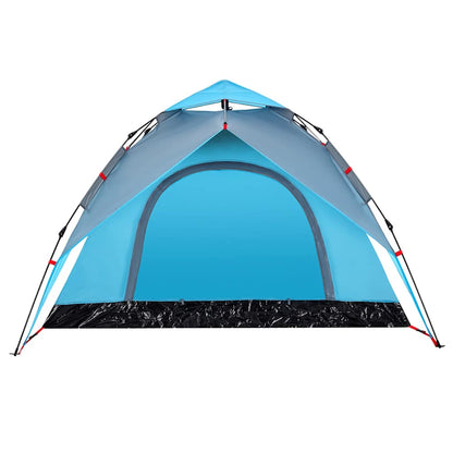 Kuppel-Campingzelt 3 Personen Blau Quick Release