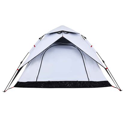 Kuppel-Campingzelt 4 Personen Weiß Verdunkelt Quick Release