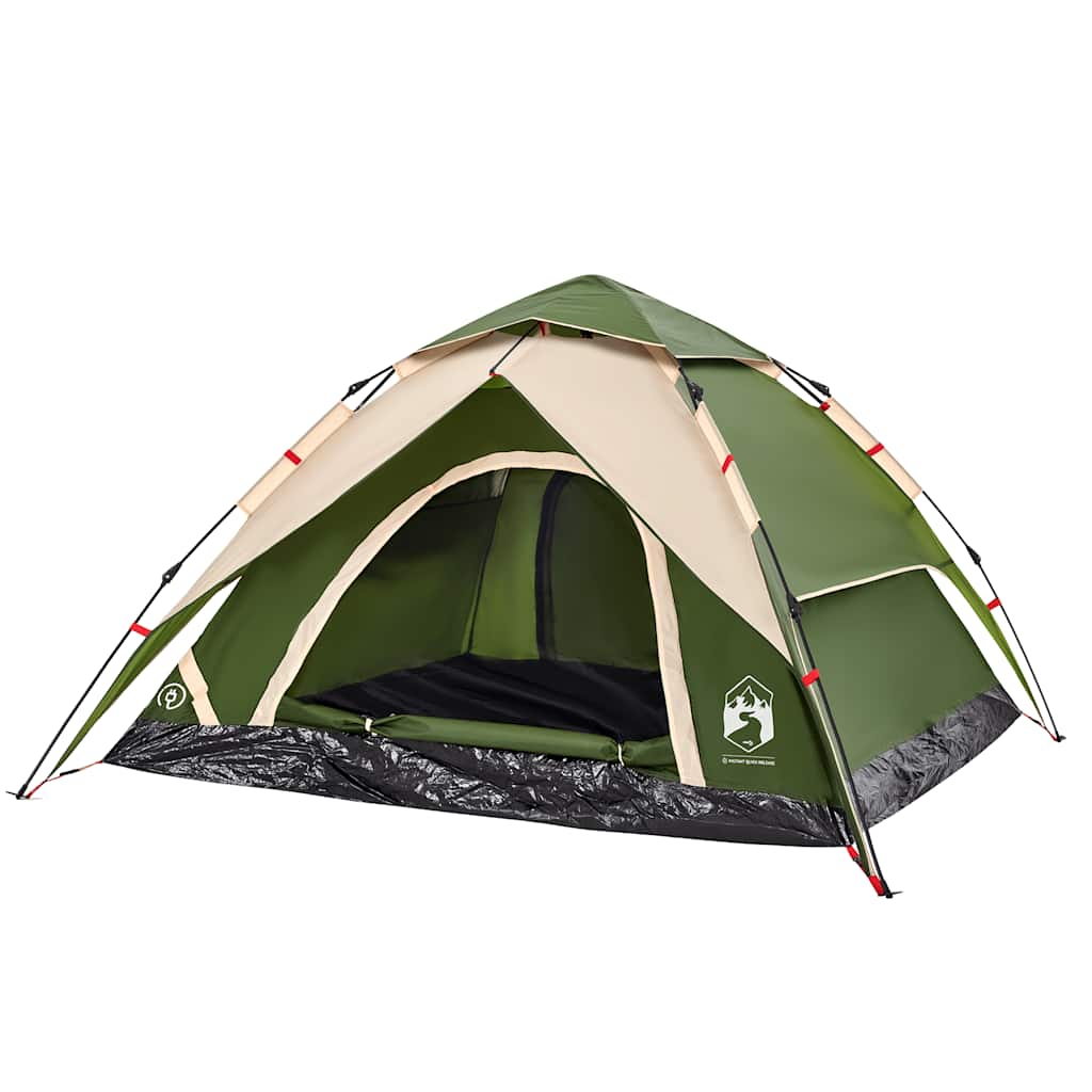 Kuppel-Campingzelt 5 Personen Grün Quick Release