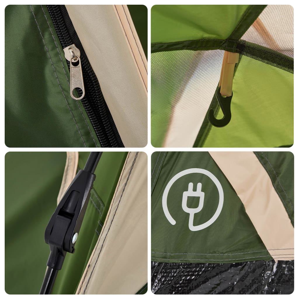 Kuppel-Campingzelt 5 Personen Grün Quick Release