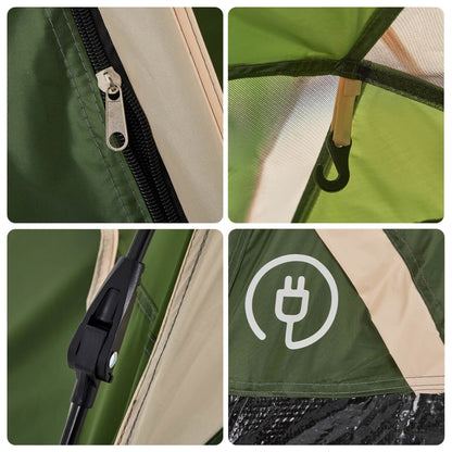 Kuppel-Campingzelt 5 Personen Grün Quick Release