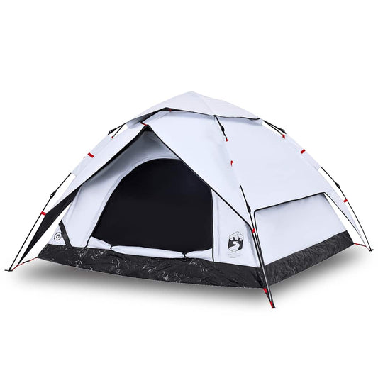 Kuppel-Campingzelt 5 Personen Weiß Verdunkelt Quick Release
