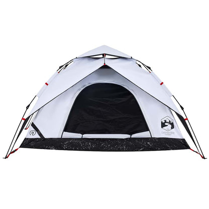 Kuppel-Campingzelt 5 Personen Weiß Verdunkelt Quick Release