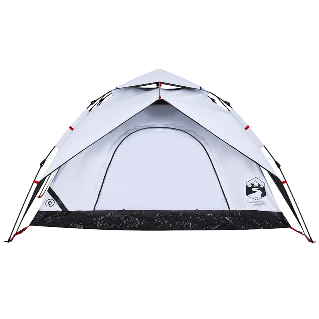 Kuppel-Campingzelt 5 Personen Weiß Verdunkelt Quick Release