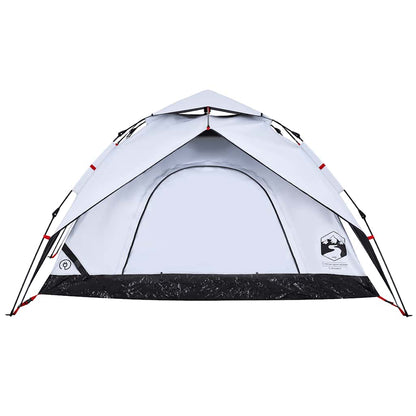 Kuppel-Campingzelt 5 Personen Weiß Verdunkelt Quick Release