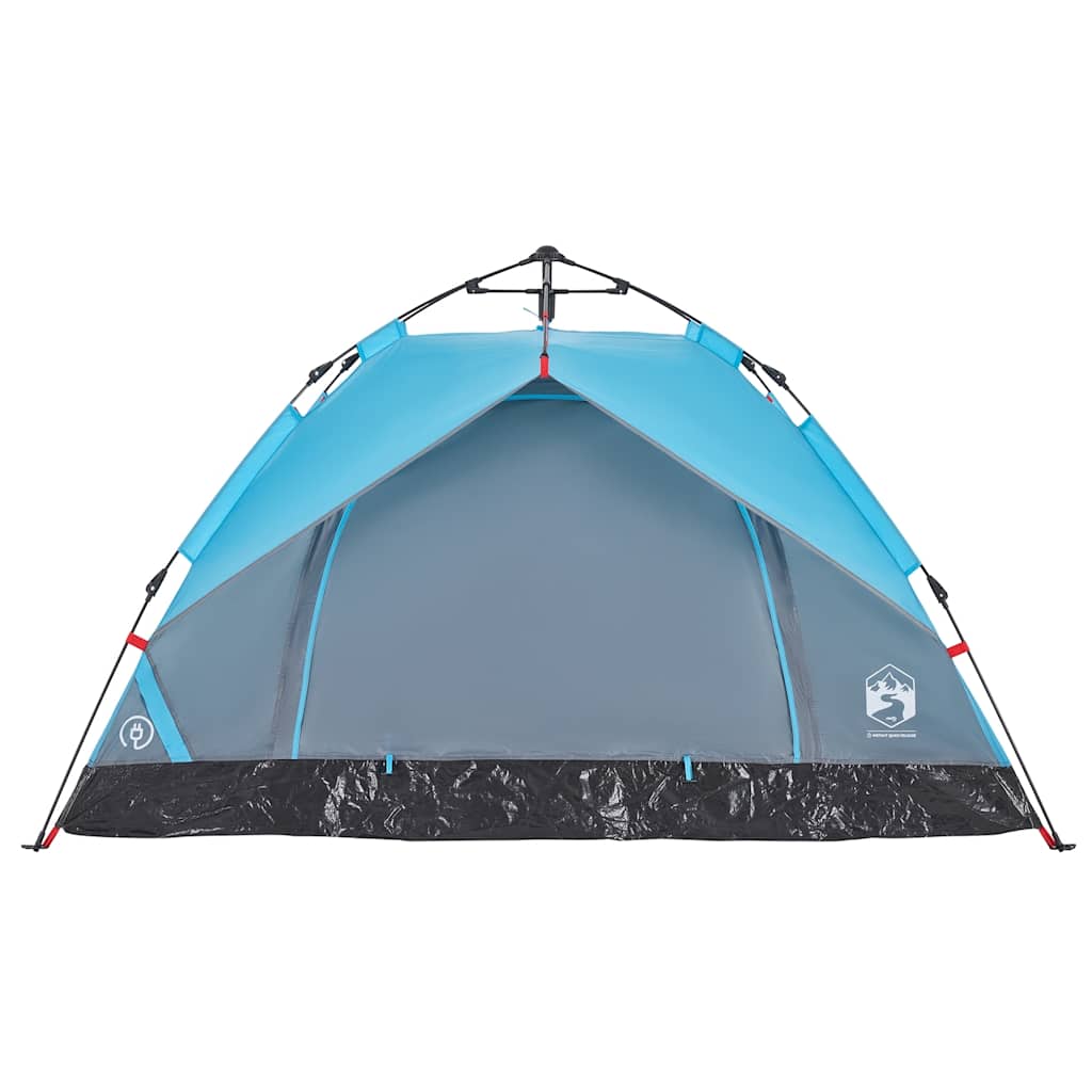 Kuppel-Campingzelt 3 Personen Blau Quick Release