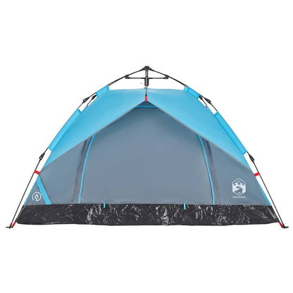 Kuppel-Campingzelt 3 Personen Blau Quick Release