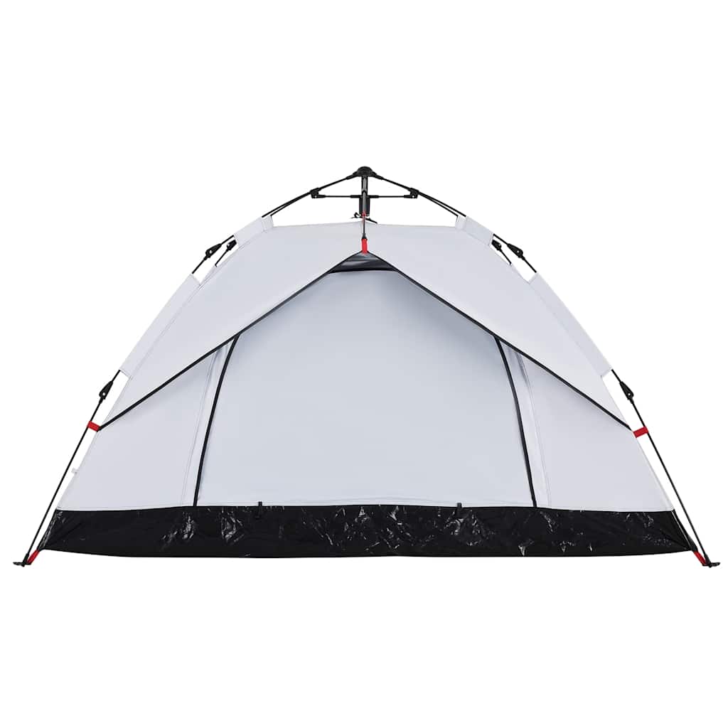 Kuppel-Campingzelt 3 Personen Weiß Verdunkelt Quick Release