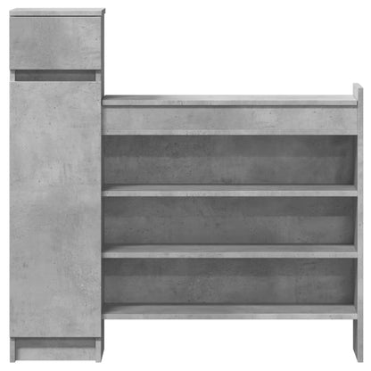 Schuhschrank Betongrau 100,5x28x100 cm Holzwerkstoff