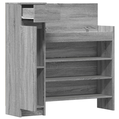 Schuhschrank Grau Sonoma 100,5x28x100 cm Holzwerkstoff