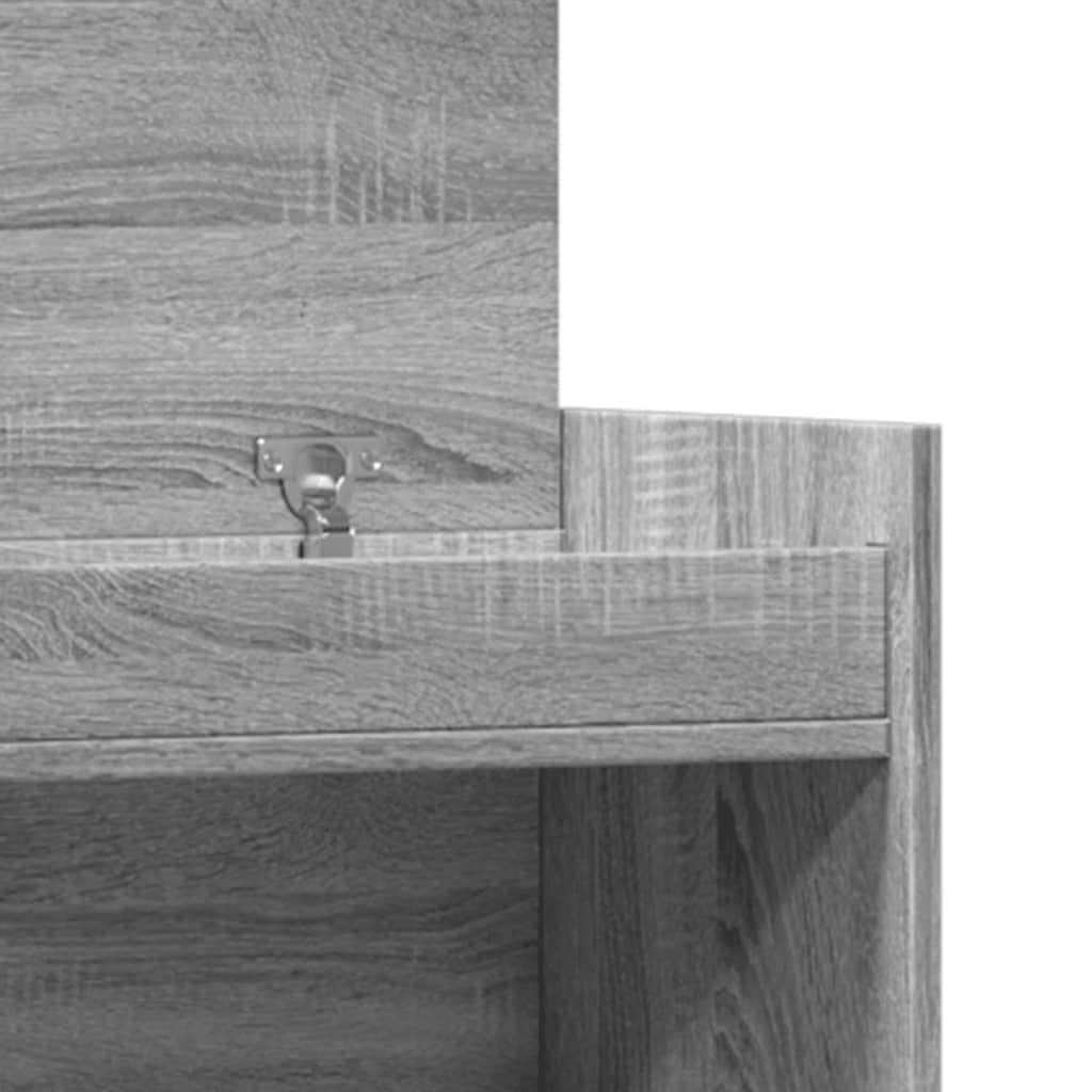 Schuhschrank Grau Sonoma 100,5x28x100 cm Holzwerkstoff