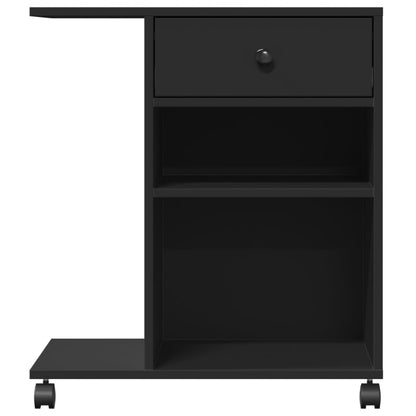 Druckerständer mit Rollen Schwarz 60x40x68,5 cm