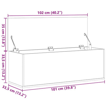 Truhe Sonoma-Eiche 102x35x35 cm Holzwerkstoff