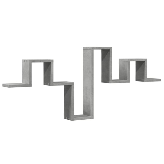 Wandregal Betongrau 104,5x10x43 cm Holzwerkstoff