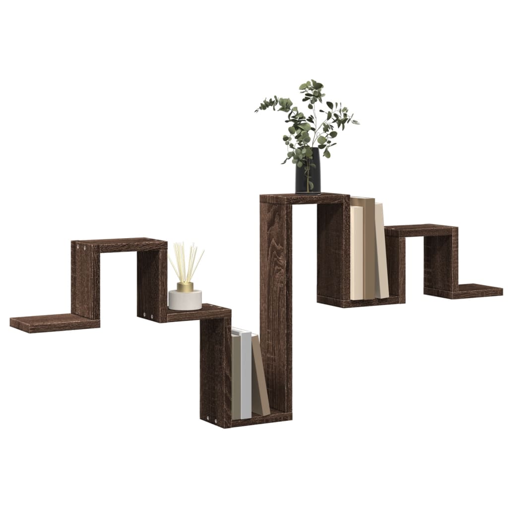 Wandregal Braun Eichen-Optik 104,5x10x43 cm Holzwerkstoff