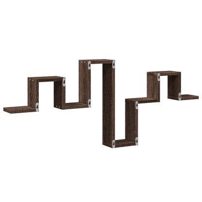 Wandregal Braun Eichen-Optik 104,5x10x43 cm Holzwerkstoff