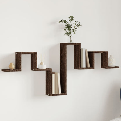 Wandregal Braun Eichen-Optik 104,5x10x43 cm Holzwerkstoff