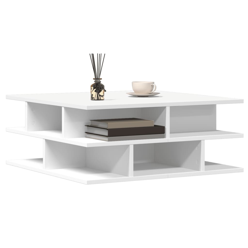 Sofabord Hvid 70x70x29 cm Træ Materiale