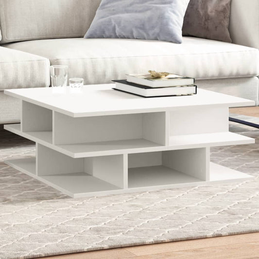 Sofabord Hvid 70x70x29 cm Træ Materiale