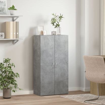 Aktenschrank Betongrau 60x32x115 cm Holzwerkstoff