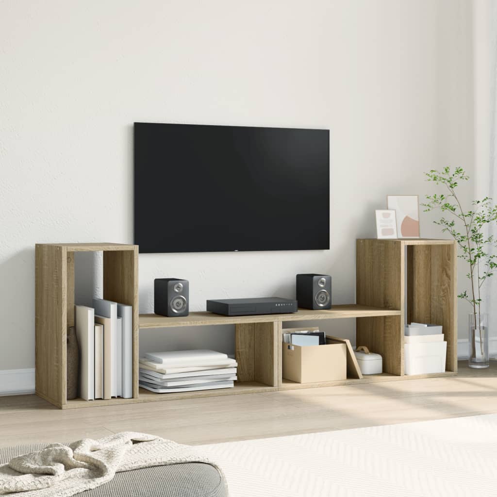 TV-skabe 2 stk Sonoma eg 75x30x50 cm træmateriale