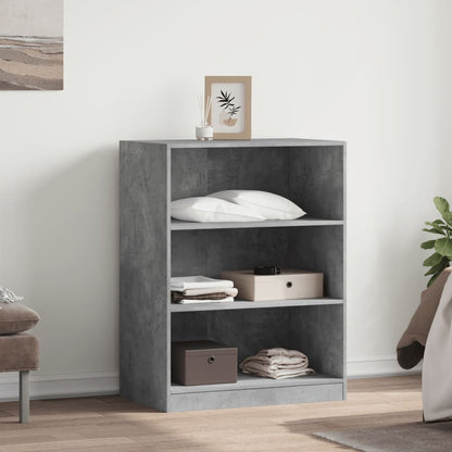 Garderobe Beton Grå 77x48x102 cm Træ Materiale