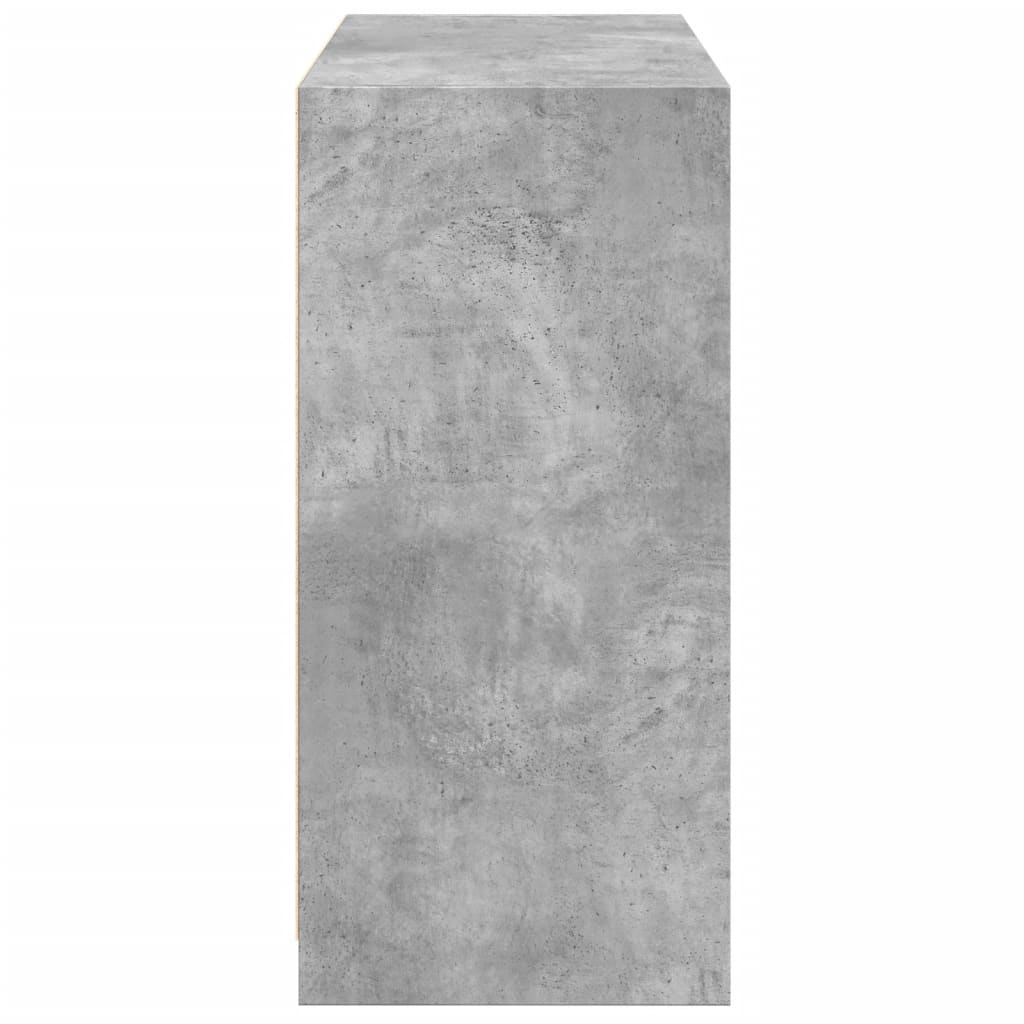Garderobe Beton Grå 77x48x102 cm Træ Materiale