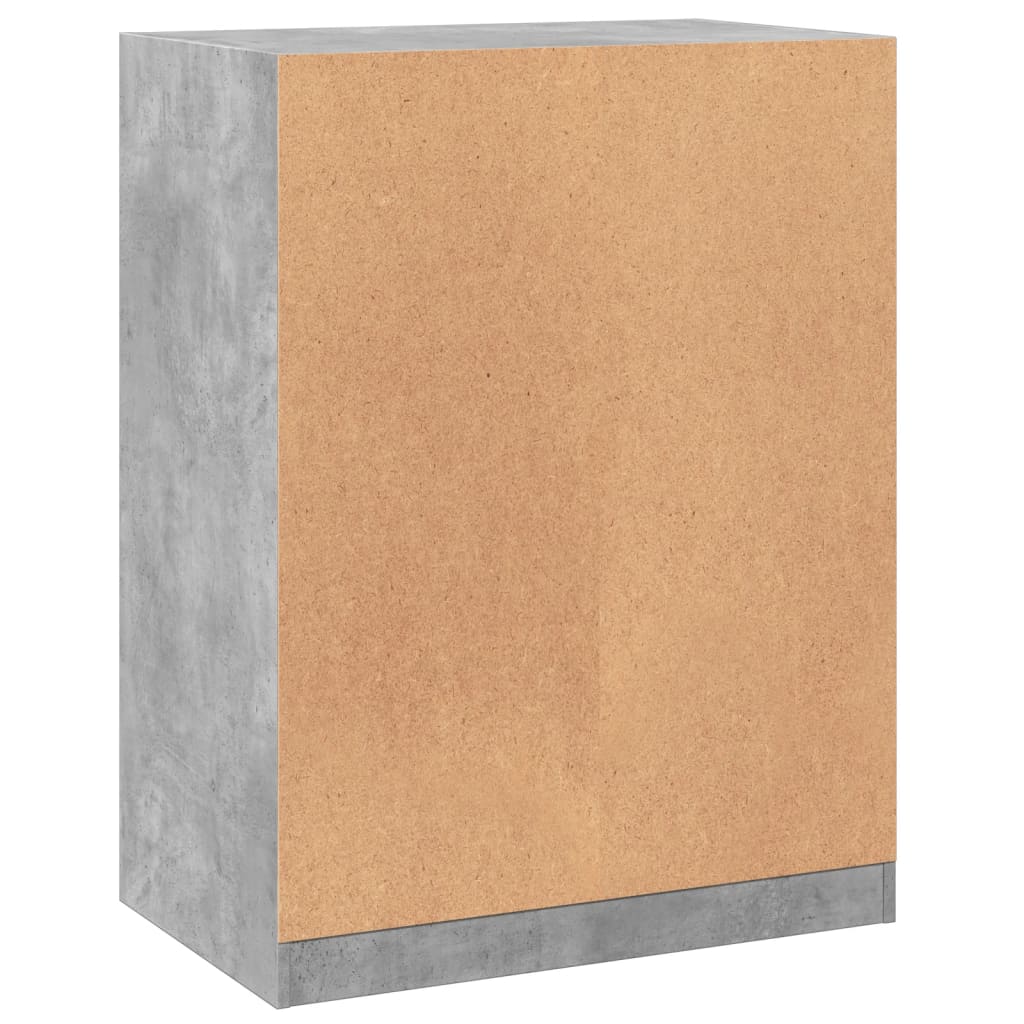 Garderobe Beton Grå 77x48x102 cm Træ Materiale