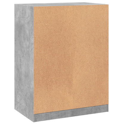 Garderobe Beton Grå 77x48x102 cm Træ Materiale
