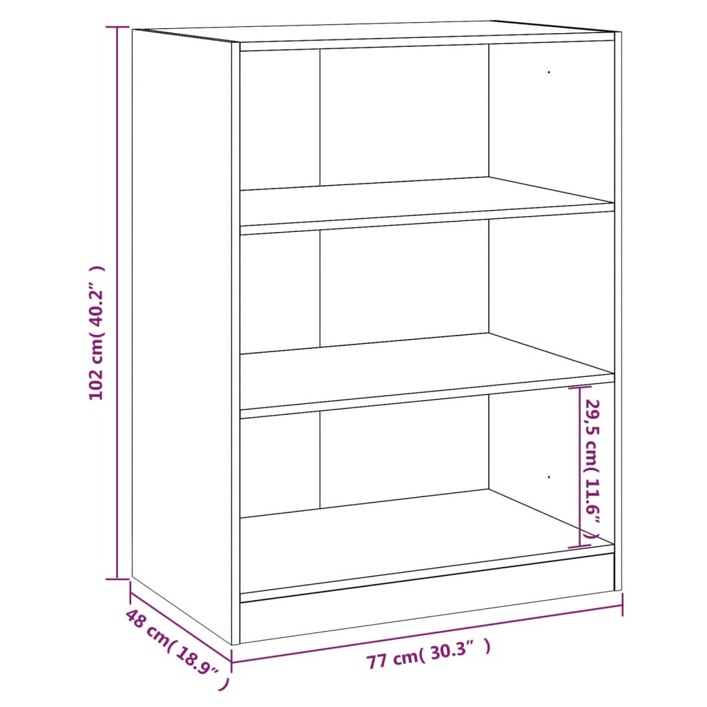 Garderobe Beton Grå 77x48x102 cm Træ Materiale