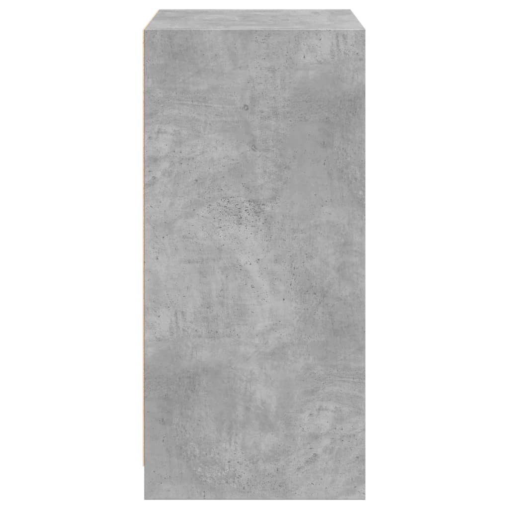 Garderobe Beton Grå 48x41x102 cm Træ Materiale