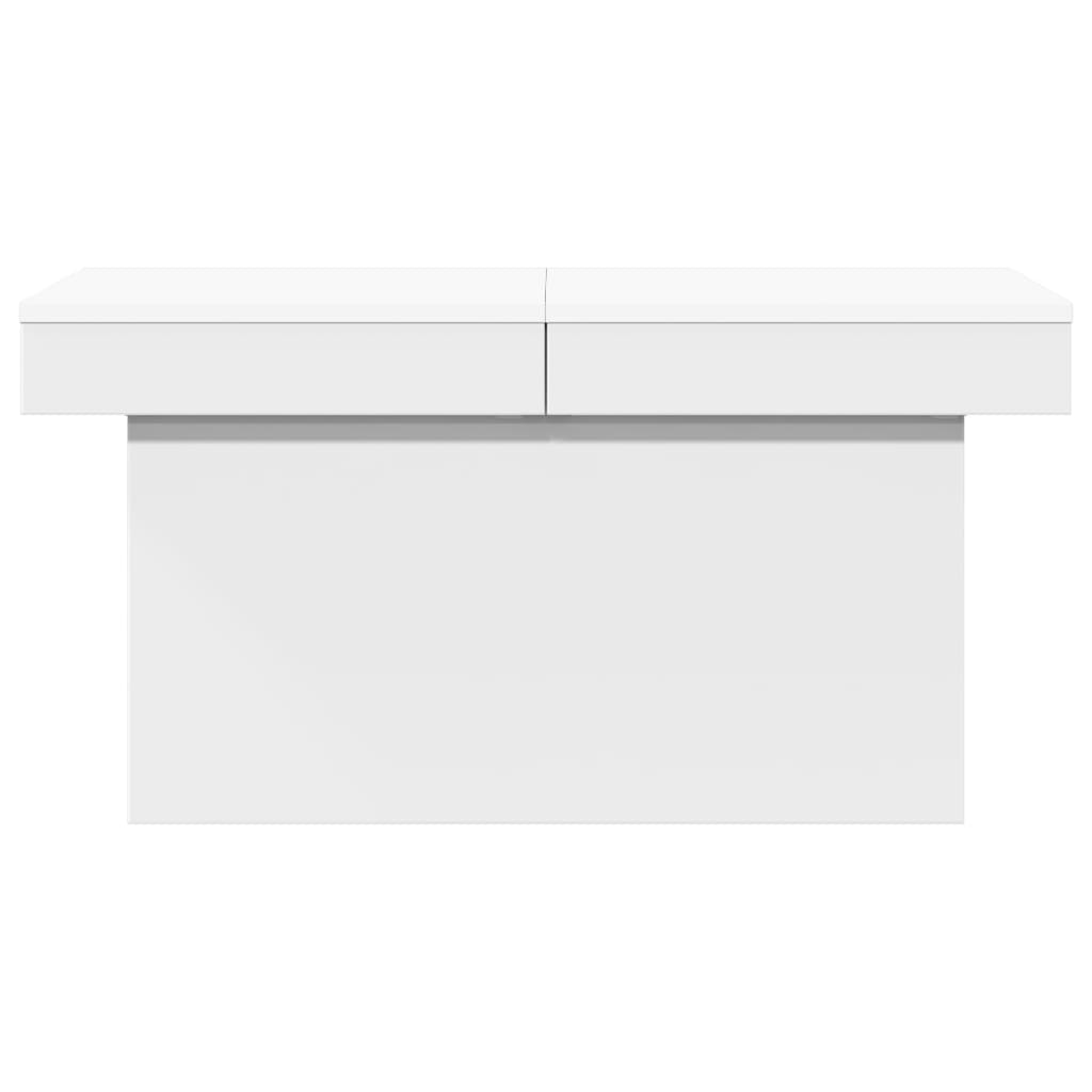 Sofabord Hvid 80x55x40 cm Træ Materiale