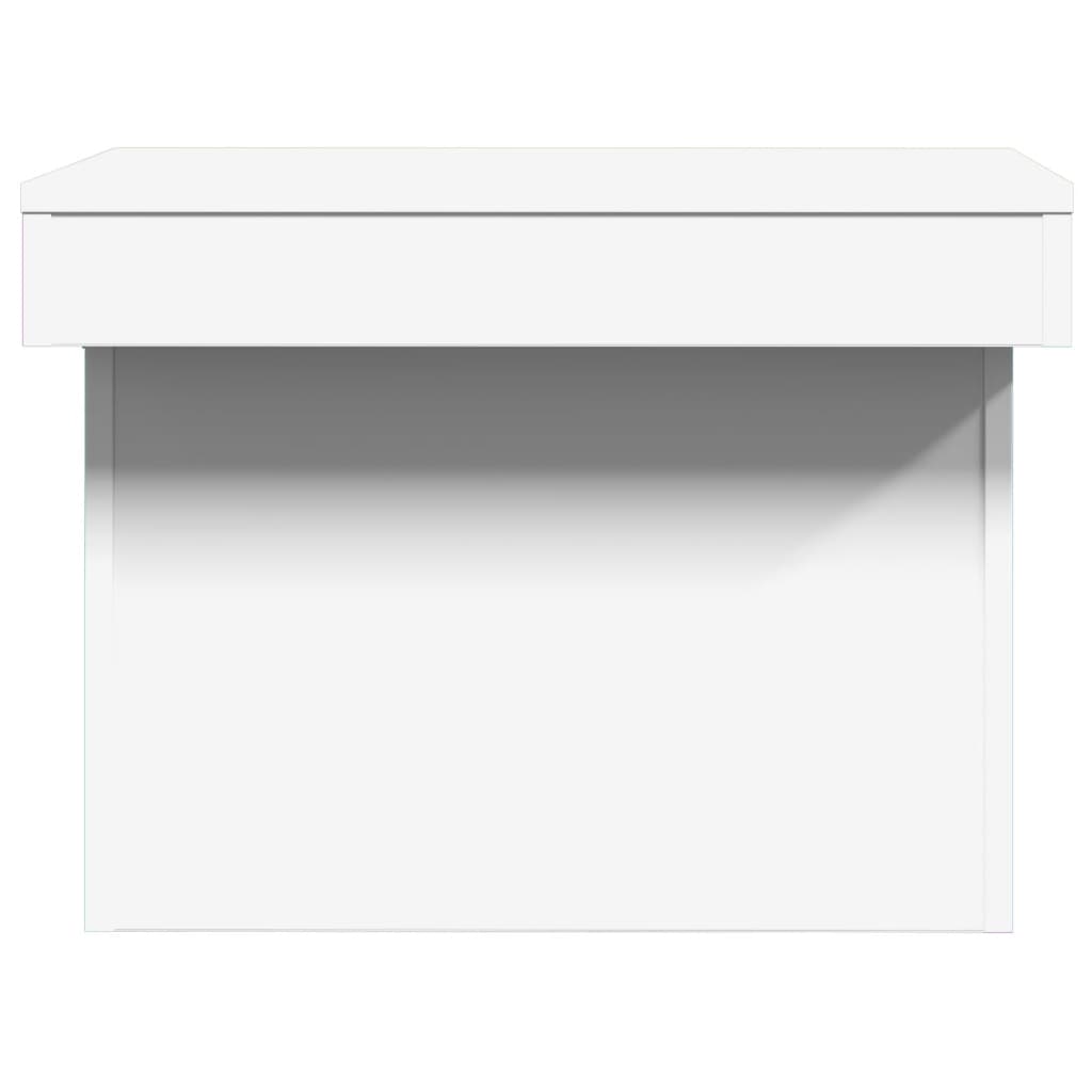 Sofabord Hvid 80x55x40 cm Træ Materiale