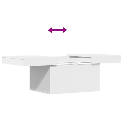 Sofabord Hvid 80x55x40 cm Træ Materiale