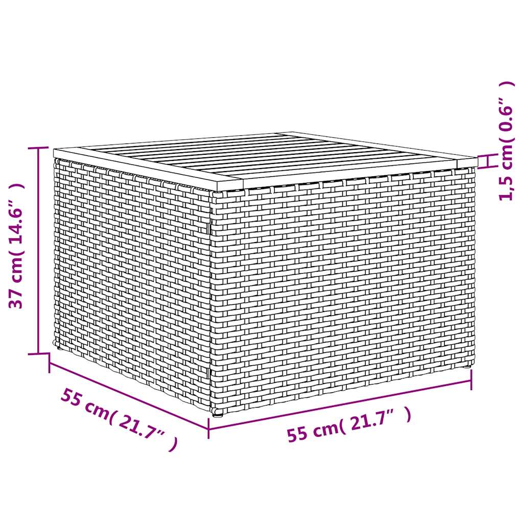 10-teiliges Gartensofa-Set mit Kissen, grau, Polyrattan